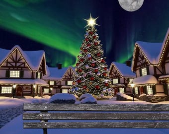 Geanimeerde zoomachtergrond Santa Village