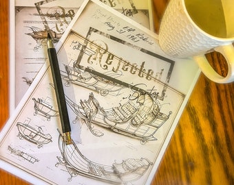Santa's Rejected Sleigh Plans for Print and Handout. Five different plans.