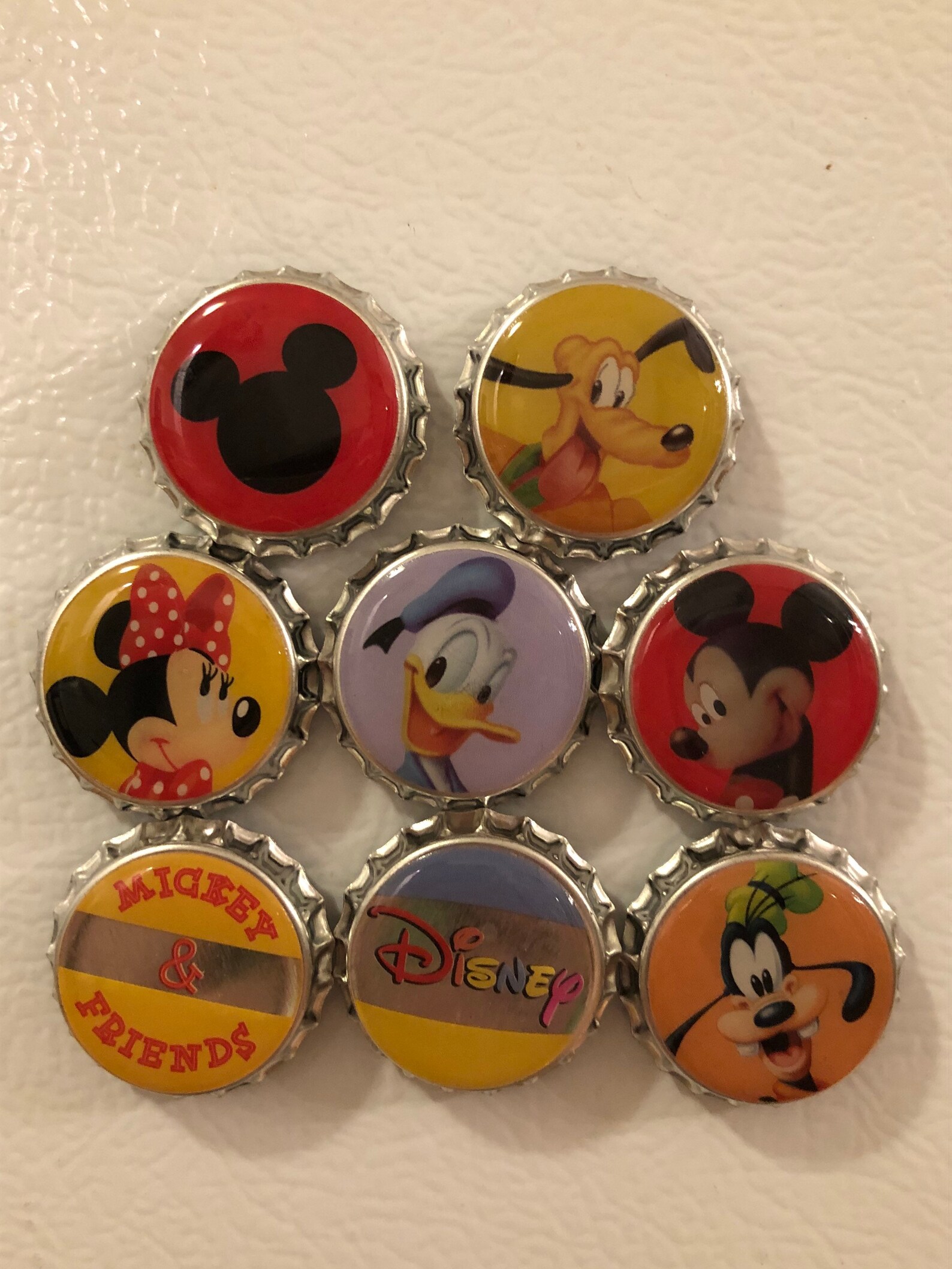 Disney Mickey Mouse 8 Refrigerator Bottlecap Etsy