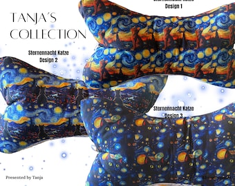 Reading pillow Vincent van Gogh Starry Night style cat neck pillow bookend book support relaxation pillow gift NEW