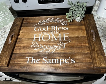 Wooden Stove Top Cover Custom Stove Cover for Glass Top Electric Stove Top  Cover Wood Decorative Stove Cover Gas Stove Top Cover Personalize 
