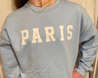 Paris Sweatshirt | Trendige Sweatshirt | Paris Crewneck Sweatshirt | Europäische Outfit | Reisen | Loungewear | Einfache Sweatshirt | Paris Love