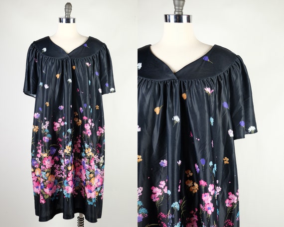 1980s National Colorful Floral Housedress - image 1