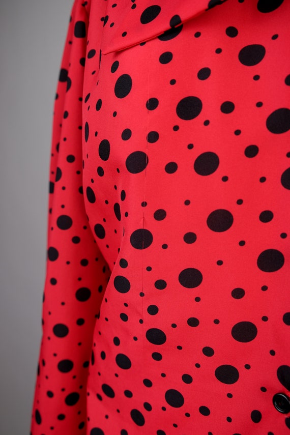 1980s Ms. Bond Red and Black Polka Dot Secretary … - image 5