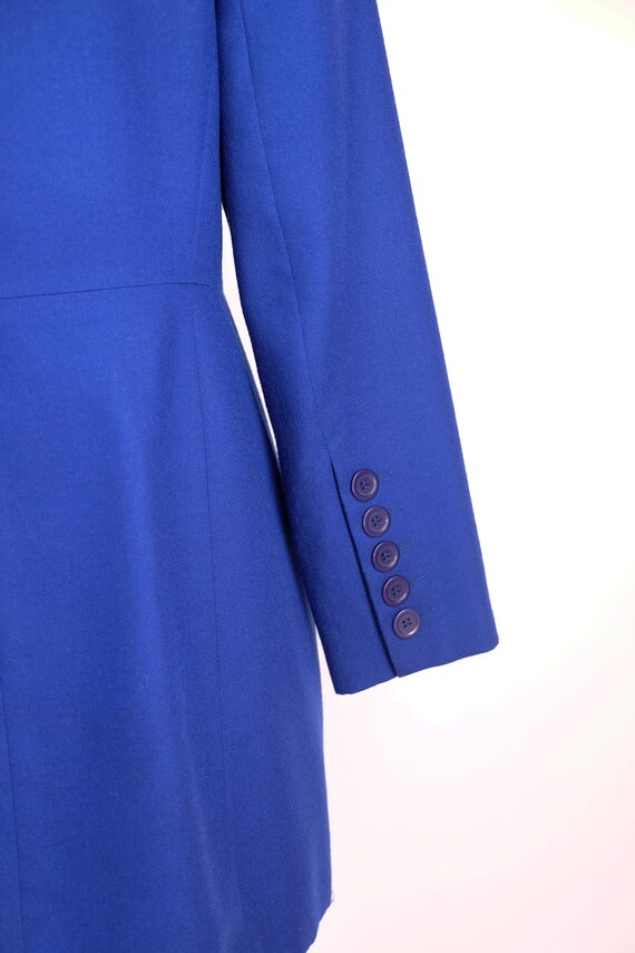 1980s Harvé Benard Cobalt Blue Wool Coat - image 7