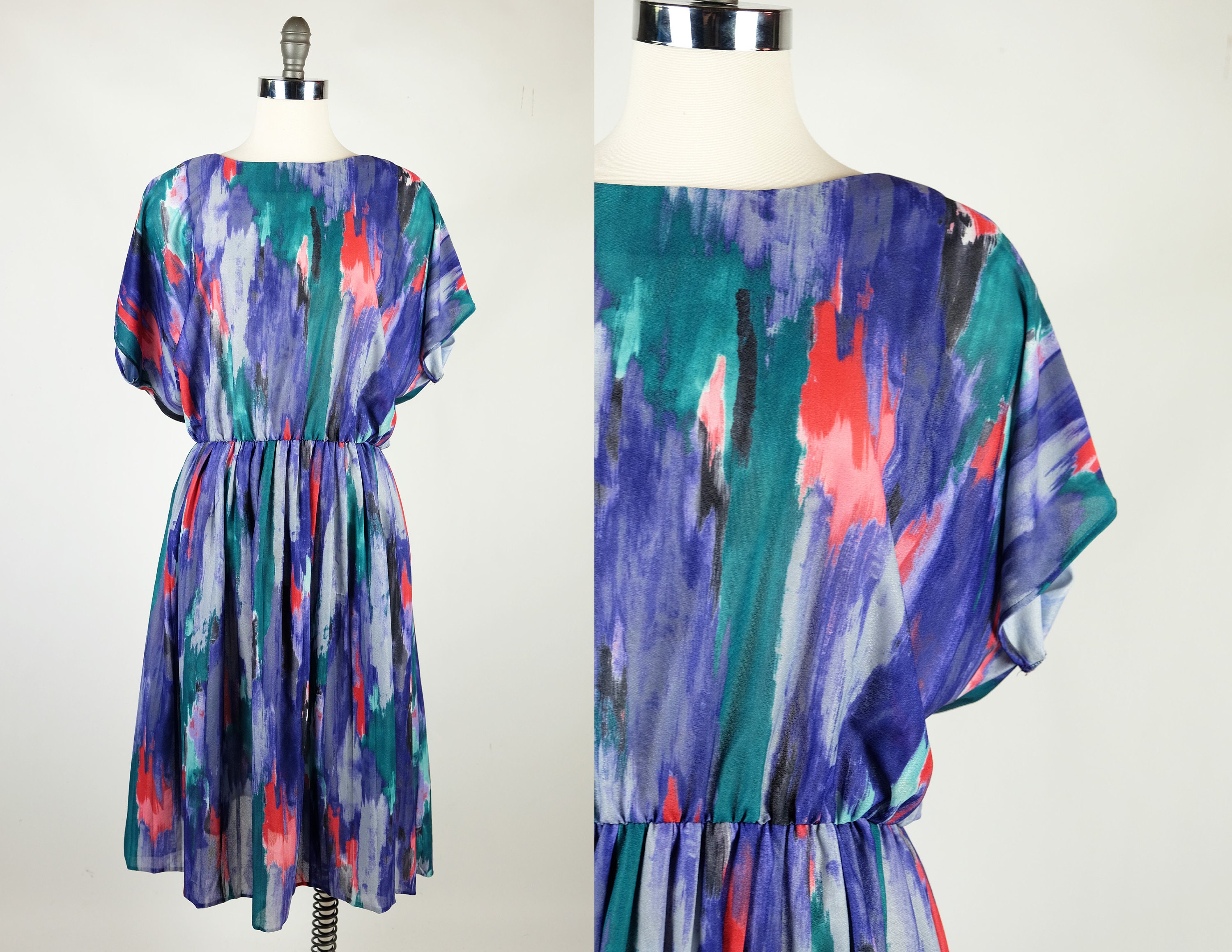 80's Rose Print Long Sleeve Top by Anthony Richards (amerimark) main image 0