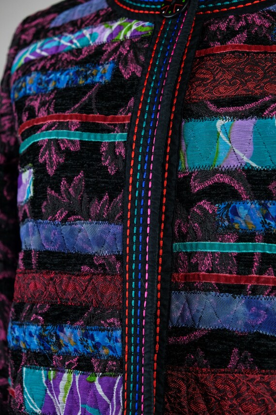 1980s Choices Quilted Patchwork Jacket - image 4