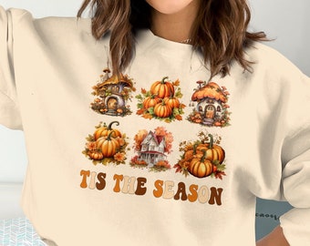 Tis The Season Fall Sweatshirts, Pumpkin Spice, Fall Shirts for Women, Autumn Sweaters