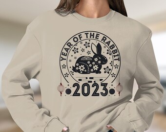 Chinese New Year, Lunar New Year 2023, Floral Rabbit, Year of the rabbit shirt, Chinese New Year Gift, Happy Lunar New Year, Gift For Her