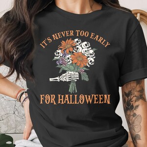 Halloween Skeleton Skull Flower, Halloween Shirt, Halloween Party