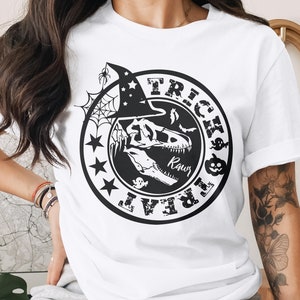 Halloween Skeleton Dinosaur Trick or Treat, Halloween Shirt, Halloween Party