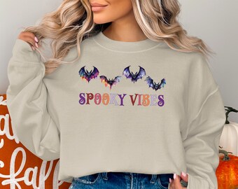 Halloween Sweatshirt, Spooky Halloween Bats Sweater, Cute Fall Sweater, Halloween Party Costume Sweatshirt, Funny Halloween Sweater