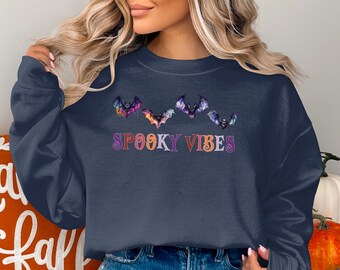 Halloween Sweatshirt, Spooky Halloween Bats Sweater, Cute Fall Sweater, Halloween Party Costume Sweatshirt, Funny Halloween Sweater