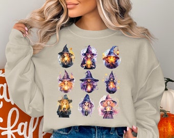 Halloween Sweatshirt, Halloween Cute Witches Sweater, Cute Fall Sweater, Halloween Party Costume Sweatshirt, Funny Halloween Sweater