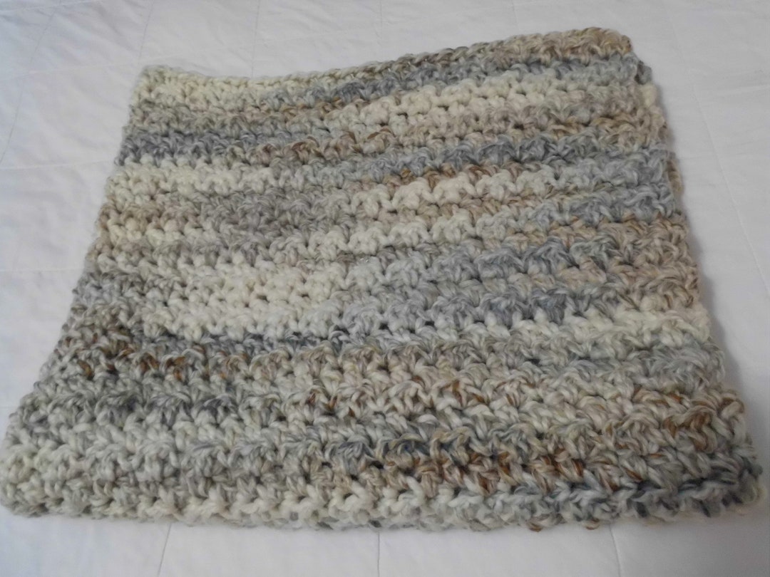 Crochet Lap Throw/neutrals Etsy