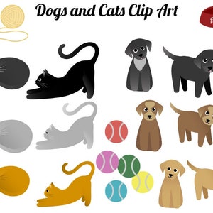 Chiens et chats Clip Art
