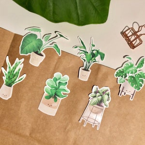 House Plant Sticker Pack: Water-Resistant Vinyl, Laptop Decals