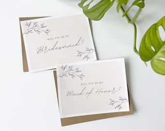 Bridesmaid Proposal Card | Will You Be My Bridesmaid, Maid of Honor, Bridesmaid Gift | Boho Wedding | Bridesmaid Proposal Box