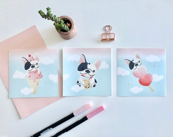 Frenchie Valentine's Day Art Print | French Bulldog Illustration Art Print