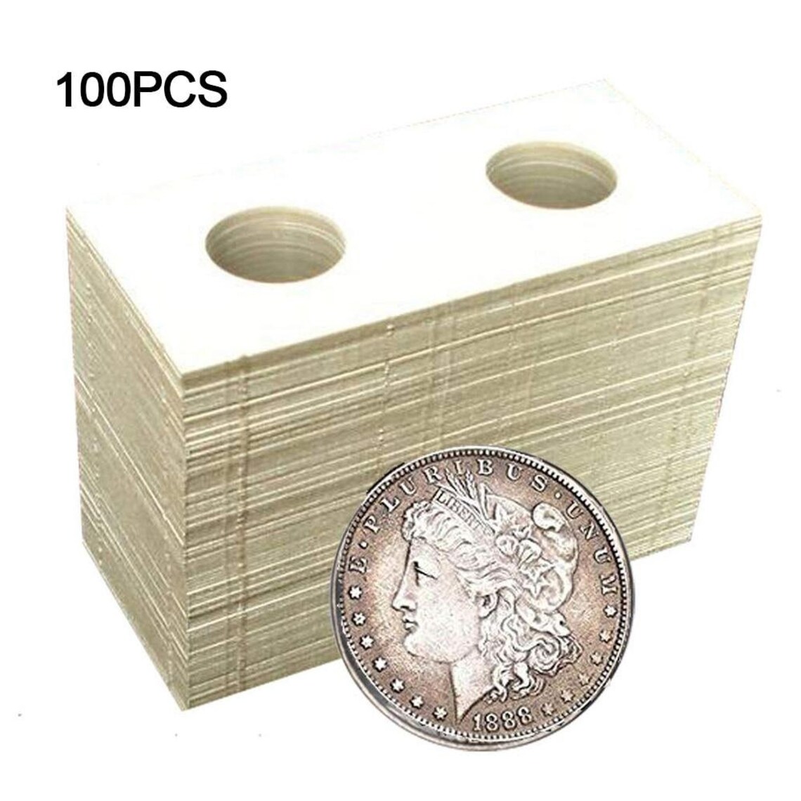 100pcs 40mm Cardboard Coin Holders Storage Clip case paper Etsy