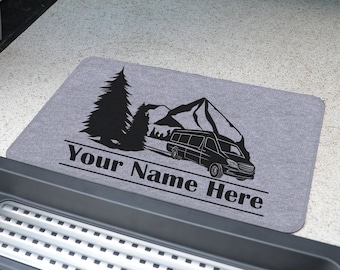 Customisable VanLife Campervan Motorhome Entrance Floor Mat Rug