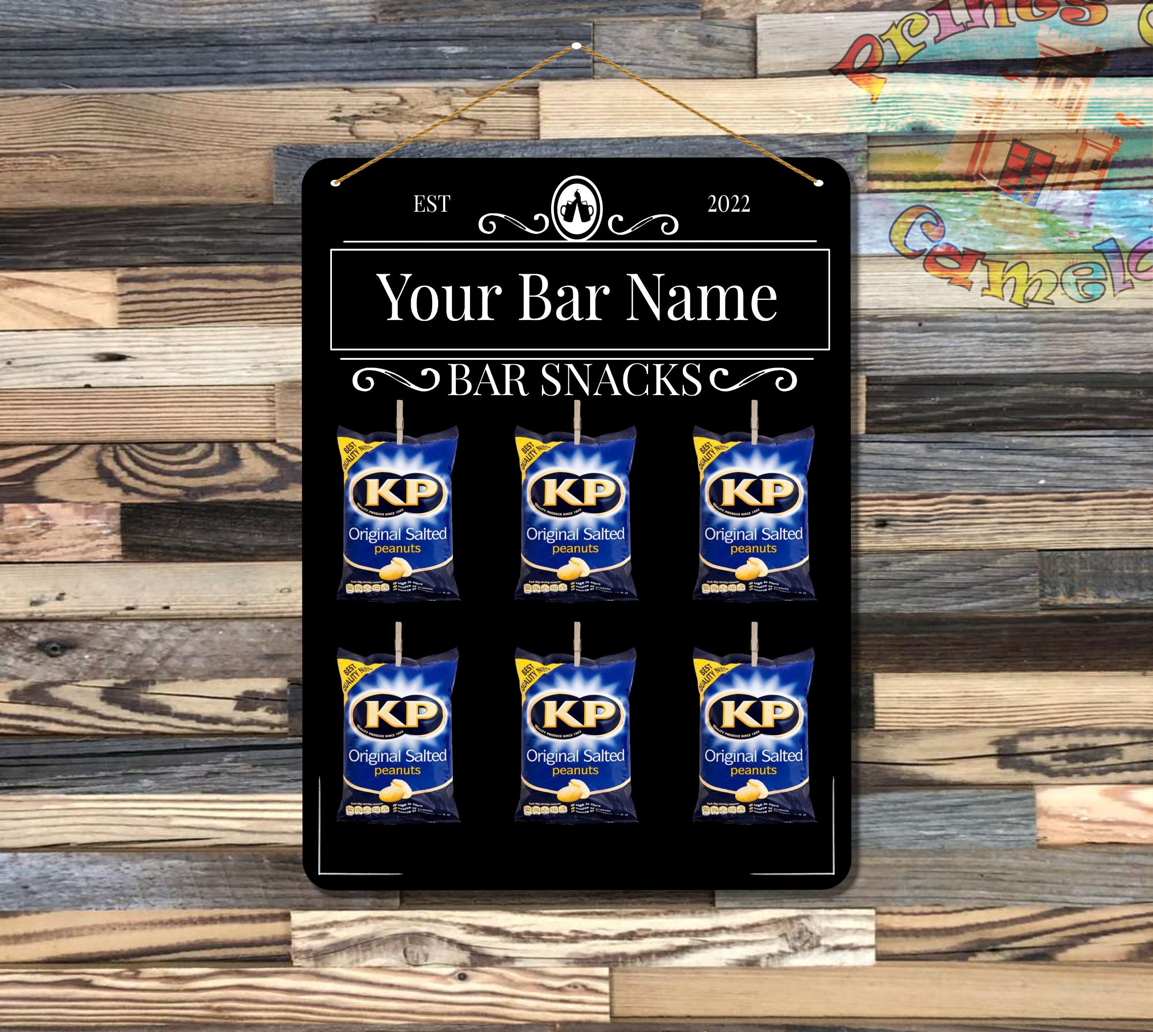 Personalised Refillable Metal Bar Snack Holder Etsy UK