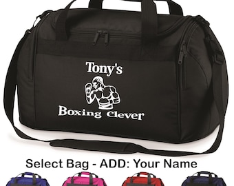Boxing holdall personalised bag shoulder club school kit bag gym gloves belt