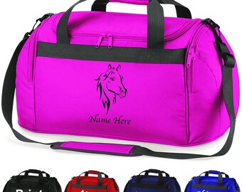 Personalised horse pony holdall bag,jodpurs,show jacket,printed equestrian gift