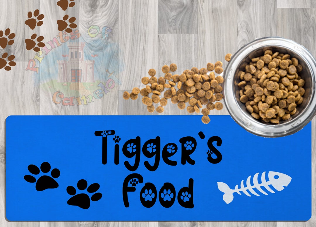 Personalised Cat Food and Water Feeding Mat Etsy