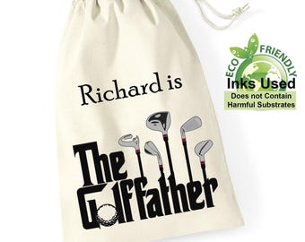 Personalised golf ball bag pop grandad dad uncle brother birthday friend gift