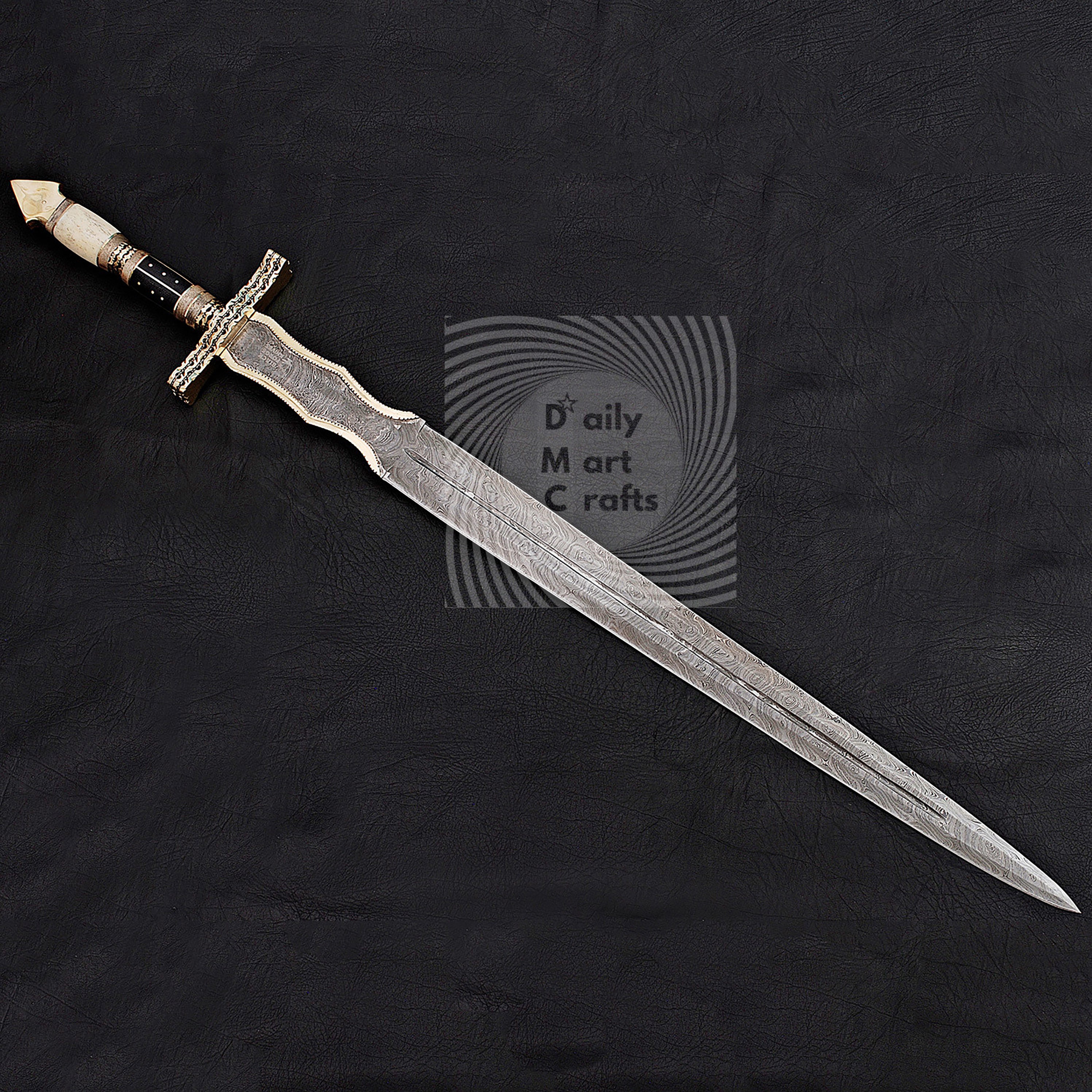 39 Damascus Sword Longsword Personalized Damascus Etsy Finland