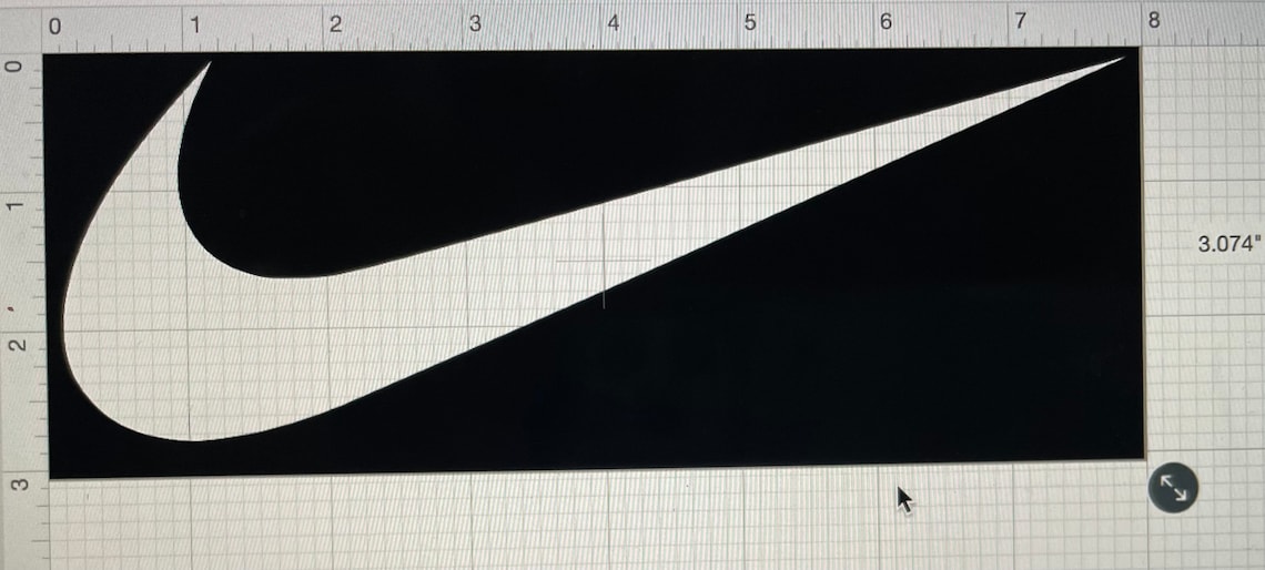 Custom Size Nike Swoosh on Vinyl or Plastic Stencil Etsy