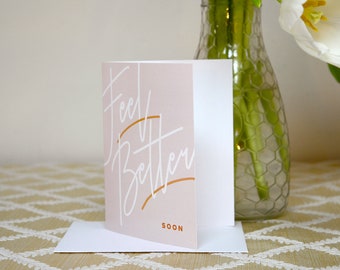Feel Better Soon, Thoughtful Get Well Card with Matching Envelope