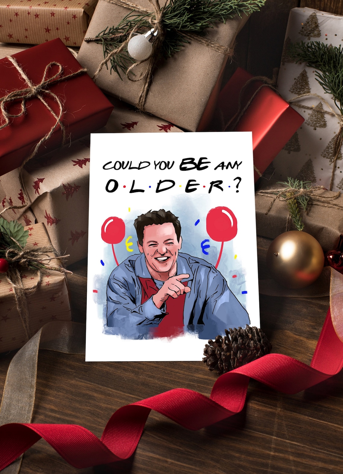 Chandler Bday birthday card Funny Friends greeting card TV | Etsy