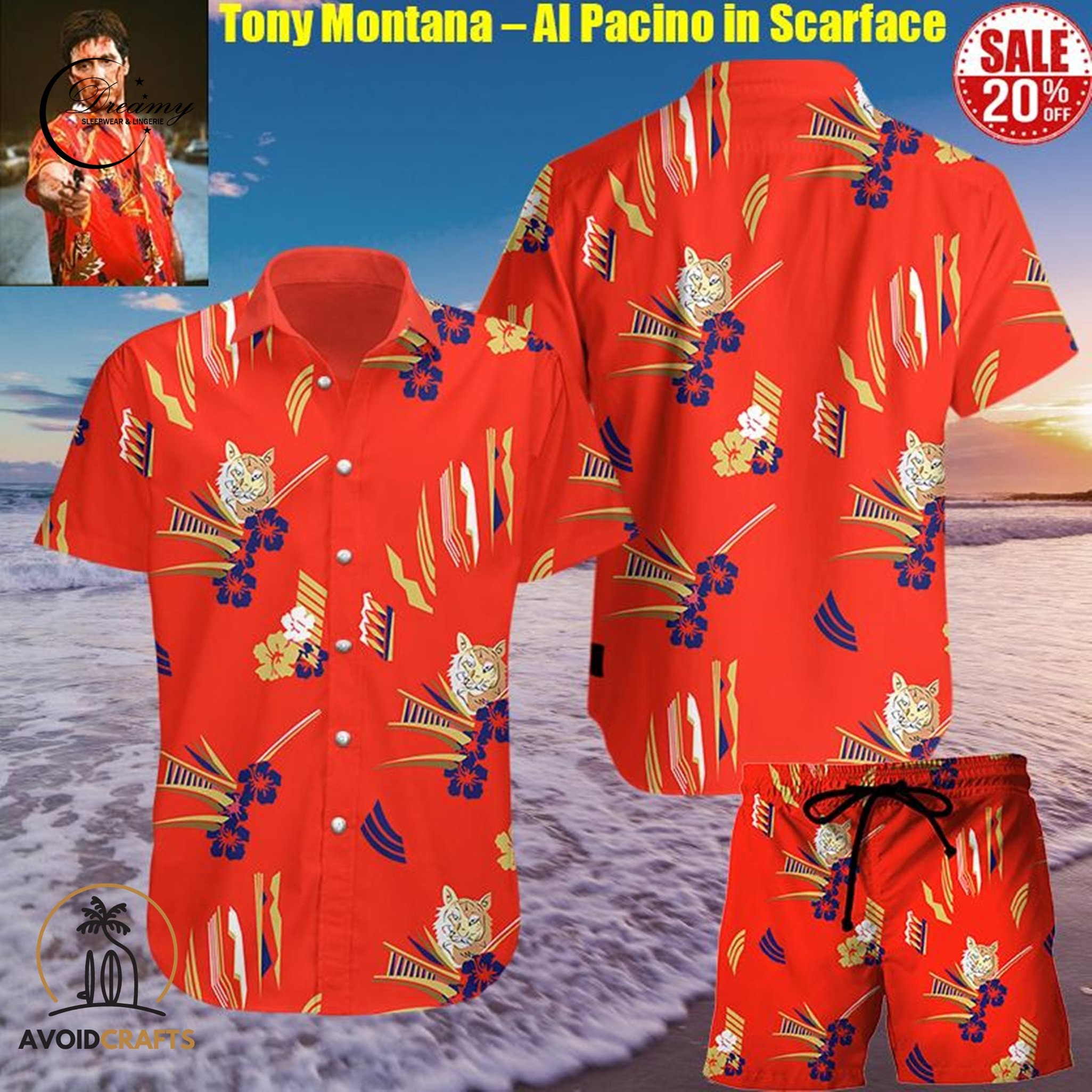 Al Pacino in Scarface Hawaiian Shirt 