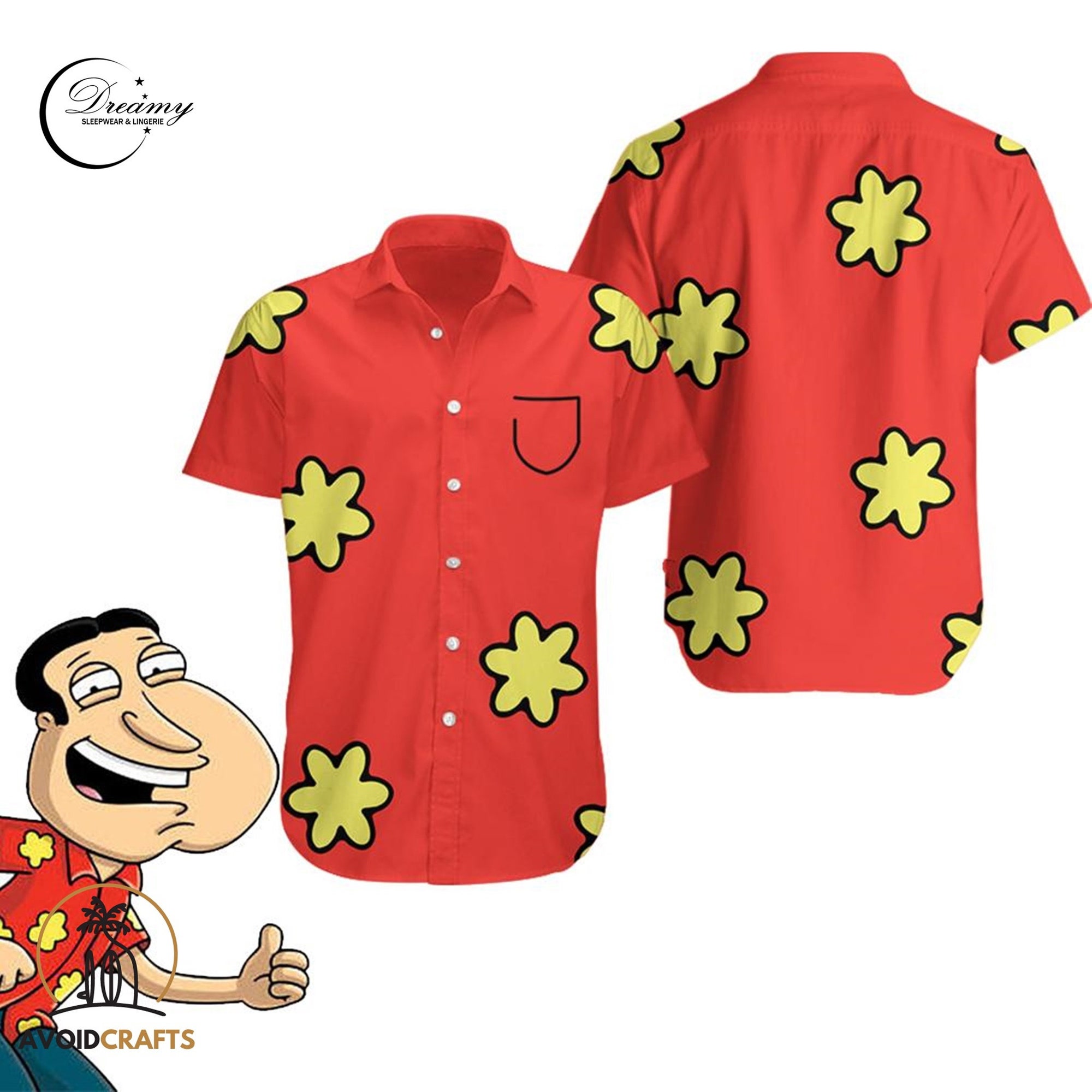 Glenn Quagmire | Family Guy | Hawaiian Shirt , Summer Hawaiian