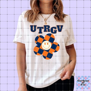 UTGRV Retro Flower Shirt, University Shirt, Retro University Shirt, Retro UTRGV Shirt, Unisex Shirt, Spirit Shirt