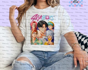 Saja Boys Retro Shirt, K-Pop Demon Hunters, Unisex Gildan Cotton Tee