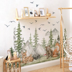Realistic forest animal wall decals 2025