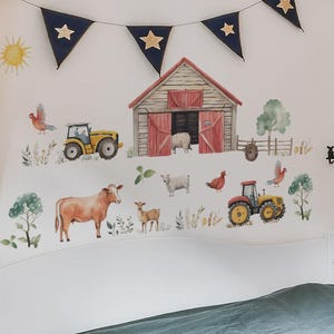 Farm Animal Wall Decals for Kids Bedroom-Farmhouse Nursery Decor,Kids Room Wall Art|Removable Farmyard Nursery Decor forPlayrooms&Preschools