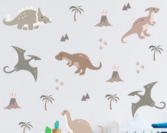 Dinosaur Removable Wall Stickers for Kids Room Decor Wall Decals,Dinos Decorative Volcanic Wall Stick,Nursery Wall Stickers,Boys Room Decor