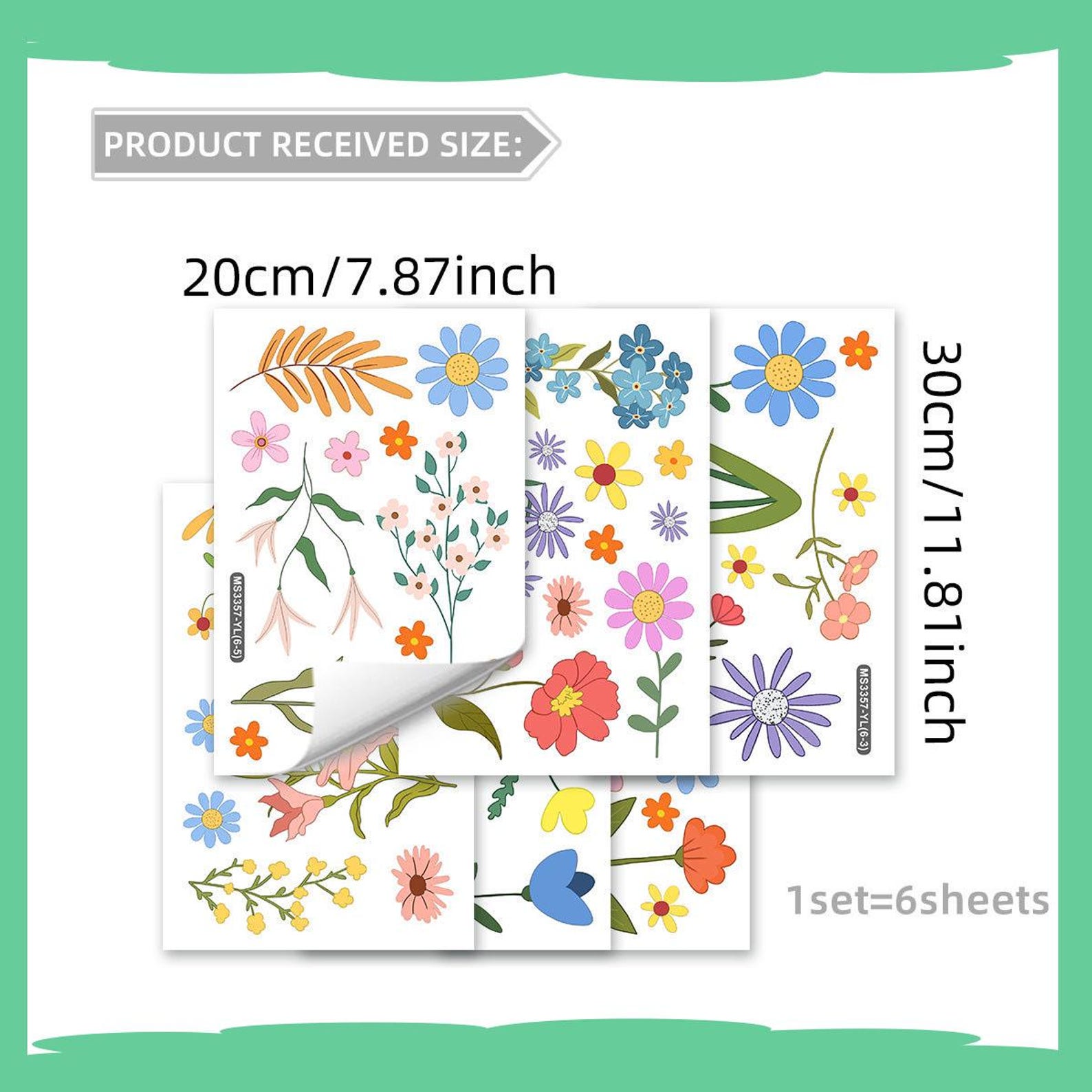 Spring Comp Decal Spring Wildflower Wall Decals: Peel & Stick Nursery Decor - Etsy