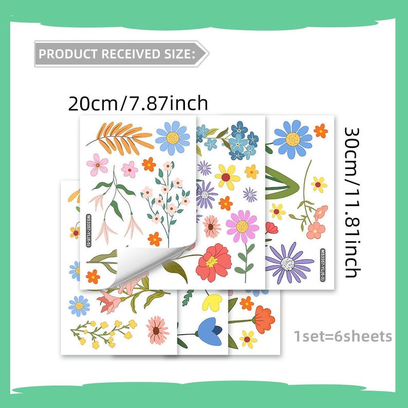 Spring Wildflower Wall Decals: Peel & Stick Nursery Decor - Etsy