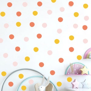 47pcs Polka Dot Wall Decals for Nursery,Irregular Dots Wall Decal,Kids Bedroom Polka Dots Boho Wall Stickers,Pastel Polka Dot Wall Sticker zdjęcie 6