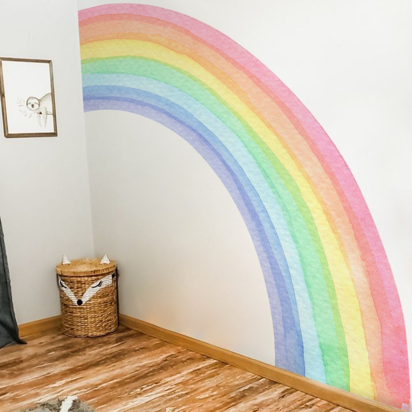 Large Half Rainbow Wall Decalcorner Rainbow Wall Decals for Etsy