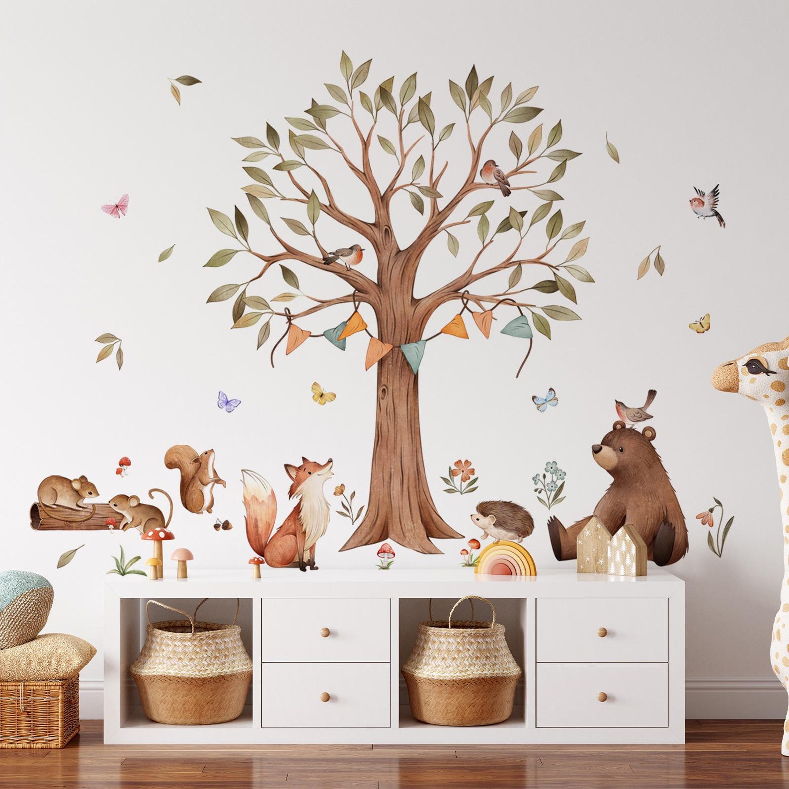 Jungle Animal Wall Stickers Set for Children's Room Decor/ Kids Room ...