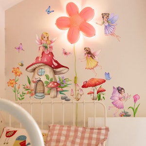 Girl's Bedroom Wall Decals, Fairy Wall Stickers, Peel and Stick ...