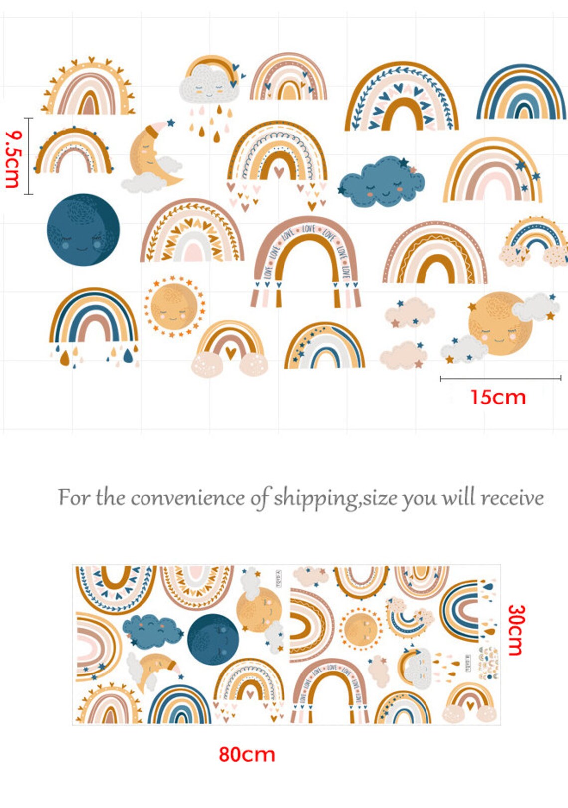 Rainbow Peel and Stick Wallpaper for Kids Room Wall | Etsy