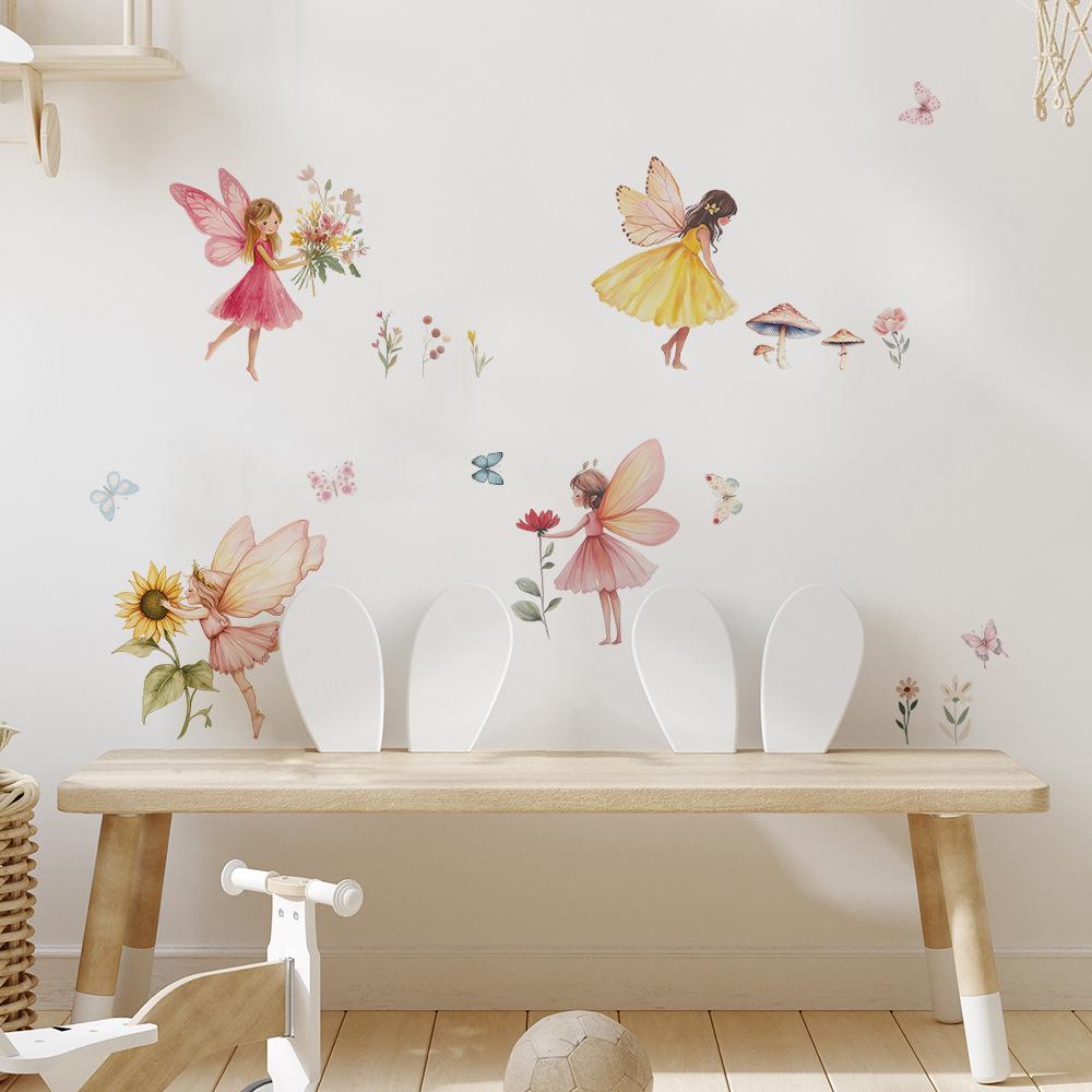 Girl's Bedroom Wall Decals, Fairy Wall Stickers, Peel & Stick ...