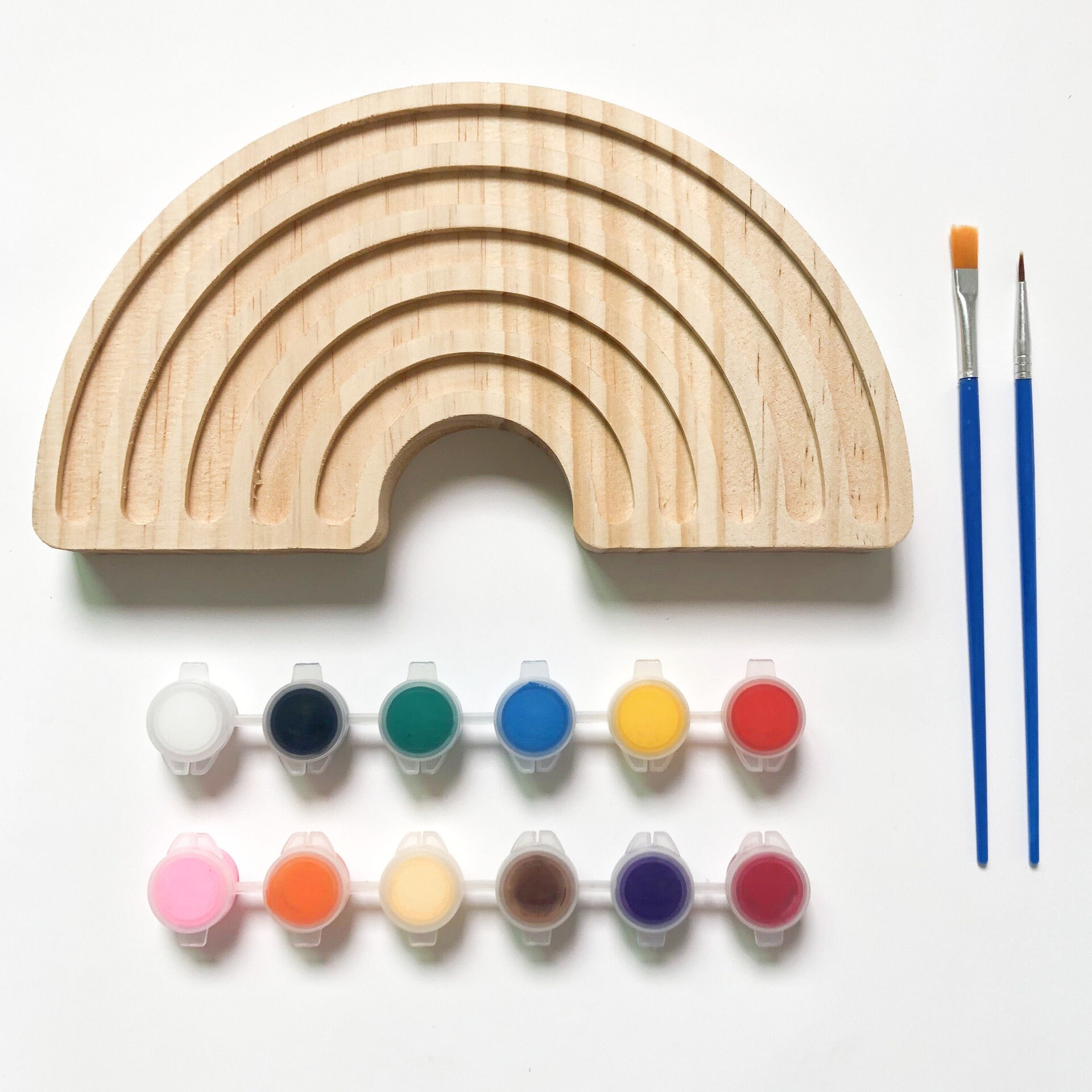DIY Rainbow Paint Kit for KidsWooden Wall Hanging for Etsy